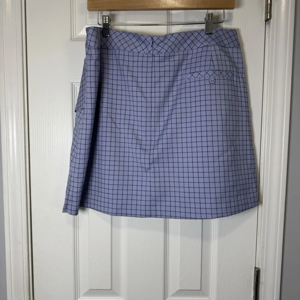 Lady‎ Hogan Lavender Checkered Women's Golf Skorts Size 14 NWT